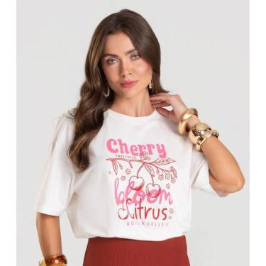 Imagem de T- Shirt Feminina Oversized Dianna Bege, PP, Bege