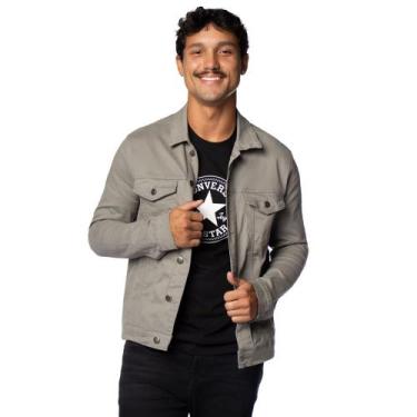 Imagem de Jaqueta Masculina Max Denim Sarja Cinza, Cinza, GG