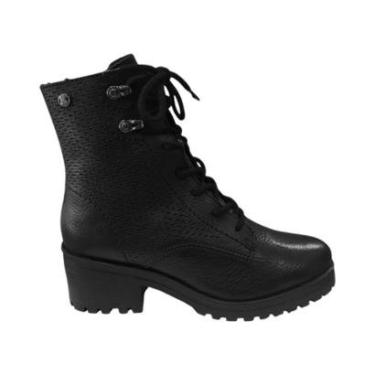 Imagem de Bota Coturno Fem Bottero Couro Burnish Preto 349111-8-Feminino