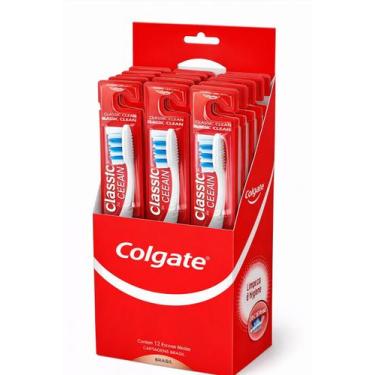 Imagem de Escova De Dentes Colgate Classic Clean Suave Com 12 Unidades