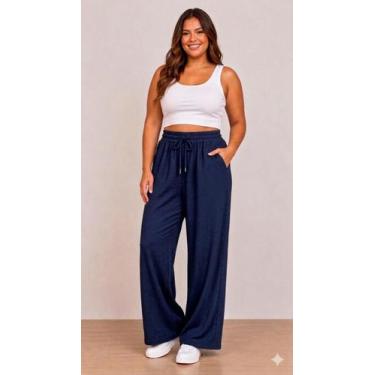 Imagem de Calça Feminina Blessed Conforto E Estilo 6108 -, Azul, Marinho, P -40