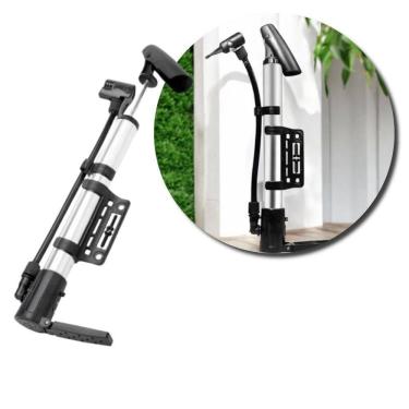 Imagem de Bomba de Ar Manual Multiuso com Suporte Bico Fino e Grosso para Pneus e Infláveis Fullcommerce