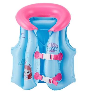 Imagem de Colete Inflável Infantil Sereia para Piscina com Ajuste Confortável em PVC Colorido DM Toys