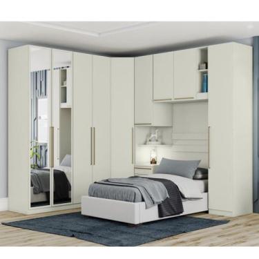 Imagem de Quarto Modulado Completo Solteiro 6 Peças 9 Portas 6 Gavetas Predileto