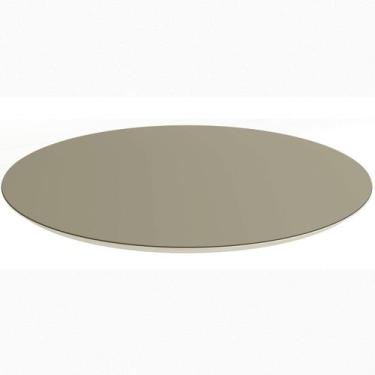 Imagem de Tampo para Mesa de Jantar Redondo com Vidro 100% MDF Branco Sala de Ja