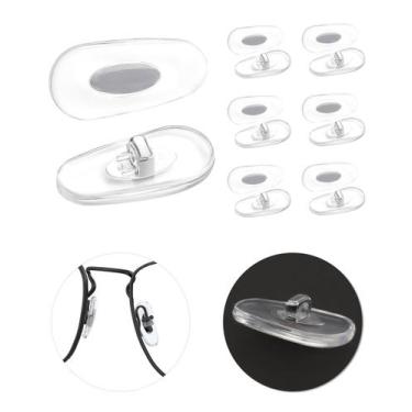 Imagem de Apoios Nasais para Óculos LenzProse 6 Pares Silicone Prata