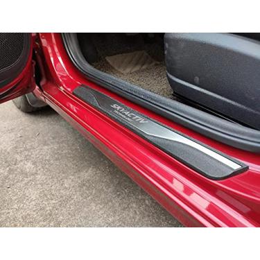 Imagem de GZBFTDH Proteção de Peitoril Soleira da Porta, para Mazda 3 6 CX-30 CX-5 Carro Acessórios, Aço Inoxidável Kick Plate Guard de Pedal de Limiar Protetor, Peças para Automóveis