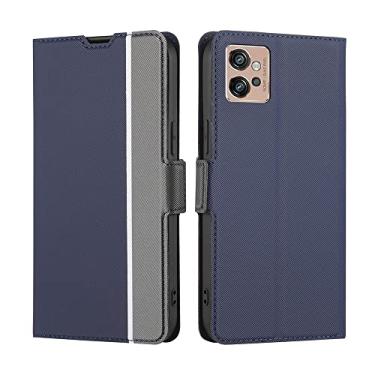 Imagem de For Motorola Moto G32 4G Twill Texture Side Button Leather Phone Case