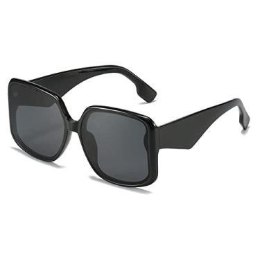 Imagem de Óculos de Sol Quadrado Moda Mulheres Homens Lentes Gradientes PC Armação Leopardo Estilo Casual Vintage Óculos de Sol UV400, C1, Tamanho Único