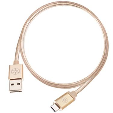 Imagem de SilverStone Technology Cabo USB tipo C CPU04G-1000 / USB-C / Reversível / USB -A e USB-C / 1000 mm / Dourado