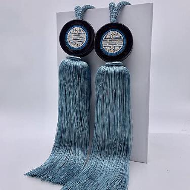 Imagem de Suportes de cortina estilo chinês alça de bola pendurada de cortina clássica decorativa borla fivela de armazenamento alça de armazenamento quarto quarto sala de estar, T5,4 pcs