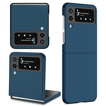 Imagem de Para Samsung Z Flip 4 3 2 Capa Untra Fina Anti-Impressão Digital à prova de Choque Capa Dura para Telefones Z Flip, Azul, Para Galaxy Z Flip1