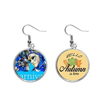 Imagem de Brinco de folha de outono com pingente de orelha de Carnaval Love Between Men Women