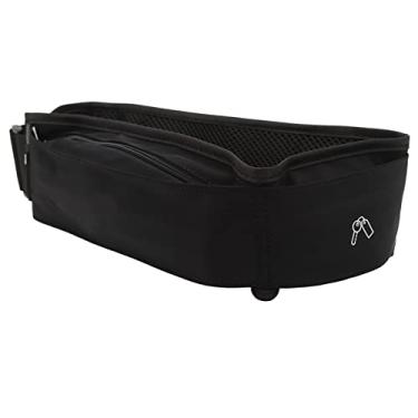 Imagem de Mochila para Corrida, Cinto de Corrida Com Vários Bolsos, Confortável, Respirável, Elástico, Repelente de água para Esportes (Preto)