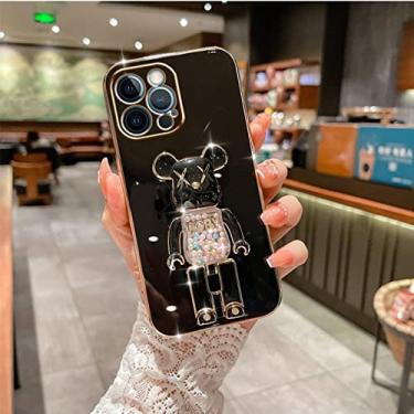 Imagem de Candy Bead Bear Holder Bracelet Strap Case Phone For iphone 14 12 Pro Max Mini 11 13 Pro X XS XR 6 S 7 8 Plus SE Plating Cover, 1, For 12 Pro