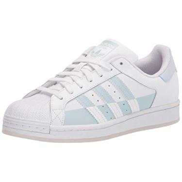 Imagem de adidas Originals Calçados Masculinos Superstar, Branco/Azul Halo/Branco, 6.5