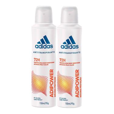 Imagem de Kit 2 Desodorante Adidas Adipower Aerosol Antitranspirante 72h com 150ml
