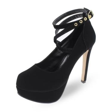 Imagem de Sapato Boneca Re&Ton Meia Pata Salto Alto Fino MP20 (Preto, BR, Adulto, Numérico, 36)