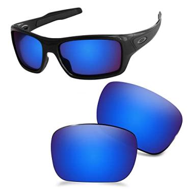 Imagem de AOZAN Lentes de reposição polarizadas ANSI Z87.1 para óculos de sol Oakley Turbine OO9263 - azul Capri