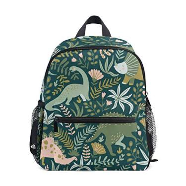 Imagem de Mochila infantil padrão de ouriço para meninos e meninas de 3 a 7 anos, Verde, preto, bege, One Size, Viajar