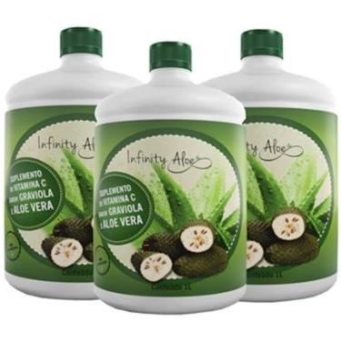 Imagem de Suco de Babosa (Aloe Vera) Infinity com Graviola 1L Kit com 3-Unissex