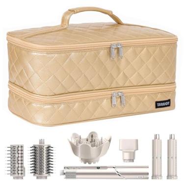 Imagem de ZRRAJOY Estojo de armazenamento de camada dupla para Shark Flexstyle, estojo de transporte de viagem para Shark 430/440 Flexstyle, bolsa organizadora para acessórios Shark Flexstyle/Dyson Airwrap