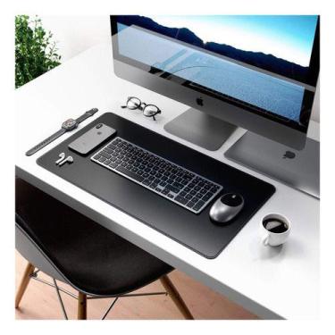 Imagem de Mousepad Desk Pad Extra Grande  Office 90x40 Cor Preto - acasacell