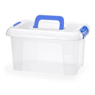 Imagem de Kit 2 Maleta Container Caixa Organizadora Alça E Travas 6,5 Litros - P