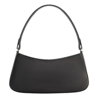 Imagem de Concept One Bolsa de ombro feminina Fred Segal, bolsa de mão de couro para viagem, preta, Preto