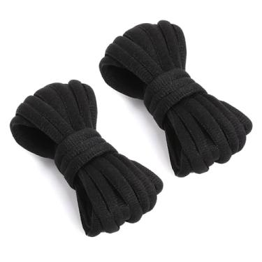 Imagem de VSUDO 2 pares de cadarços ovais para tênis compatíveis com Nike, tênis esportivos esportivos masculinos ou femininos, Preto, 71" (180 CM)