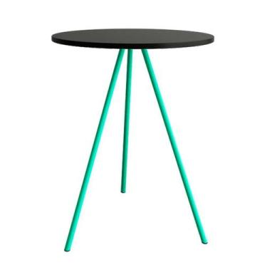 Imagem de Mesa Lateral Gabriela Wood Azul Turquesa - New Green
