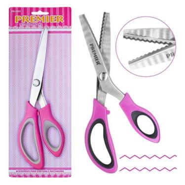 Imagem de Tesoura Picotar Tecido Papel Plástico Corte Zig Zag Soft - Premier, Ca