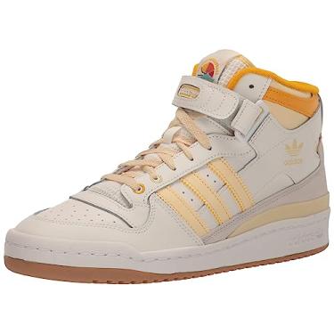 Imagem de adidas Tênis masculino Forum Mid, Branco nuvem/amarelo careca/chiclete, 11.5