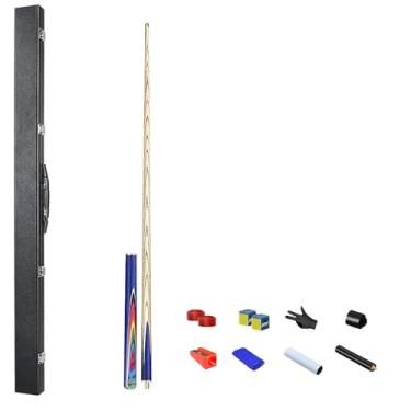 Imagem de Taça de sinuca premium feita com design bonito, exclusivo e luxuoso, e a melhor qualidade de madeira de freixo (taco de sinuca + acessórios + caixa de taco A, 9,5 mm)