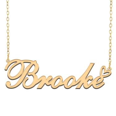 Imagem de A168A Colar de nome personalizado personalizado personalizado colar de nome banhado para mãe filha amizade feminino dia dos namorados aniversário de Natal ano novo, Metal, Sem pedras preciosas