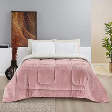 Imagem de Coberdrom Sherpa e Flannel Everest King Manta Alta 150g 01 Peça - Rosa