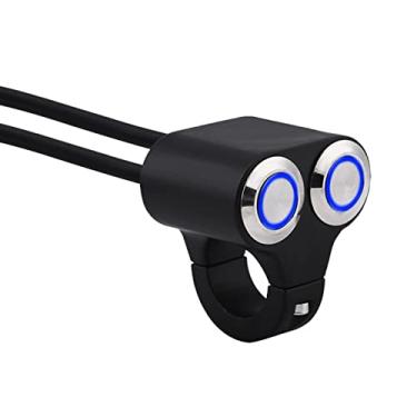 Imagem de Interruptor de guidão de motocicleta, 7/8" 22 mm guidão interruptor farol freio luz de neblina ON/OFF interruptor com indicador de luzSuuonee Type-A Suuonee6motxradkn-01