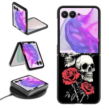Imagem de GYSYSQSH Capa para celular Motorola Moto Razr 2024 para Moto Razr 50 para mulheres e homens, fina, rígida, PC, fina, leve, carregamento sem fio, proteção à prova de choque, capa flip para Moto Razr