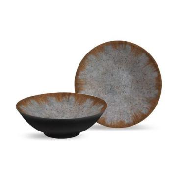 Imagem de Conjunto 6 Bowls Decorados Nova Dheli 300Ml - Alleanza Cerâmica