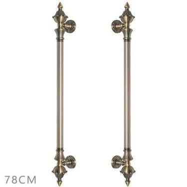 Imagem de Puxador Duplo Bronze Antigo 780mm - Máxima Metais - Maximametais