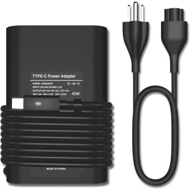 Imagem de 45W USB C Adaptador de para computador portátil compatível com Dell XPS 13 7390 2in1 9350 9380 9370 9333 9360 9310 9365 9300 LatitudeLatitude 5289 5290 7275 7370 5175 5285 HA45NM180 LA45NM150
