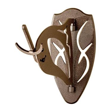 Imagem de Skull Hooker Suporte para troféu europeu Big Hooker – Kit perfeito para pendurar e montar rabiscos, alces e crânios de chifres caribou para exibição – marrom robusto