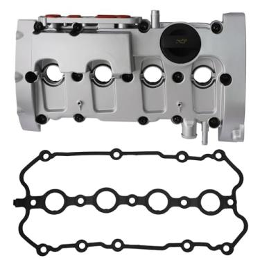 Imagem de MITZONE Tampas de válvula de alumínio de atualização compatíveis com Audi A4 2005-2009 A4 Quattro 2005-2009 Código Eng: BPG BWT L4 2.0L -Gas Replace 06D103469J 06D103469L 06D103469M 06D103469M N