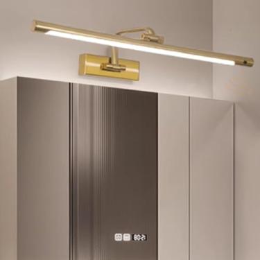 Imagem de Lâmpada LED para espelho de banheiro com sensor de movimento, lâmpadas de parede de ângulo ajustável de rotação de 180°, arandelas de parede à prova d'água, acrílico, inoxidável, luzes de imagem