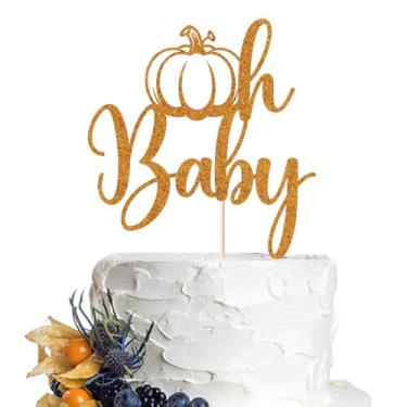 Imagem de "Uma pequena abóbora está a caminho - para chás de bebê de outono de Ação de Graças, festas de 1º aniversário e suprimentos de decorações com tema de abóbora" (oh baby-2)