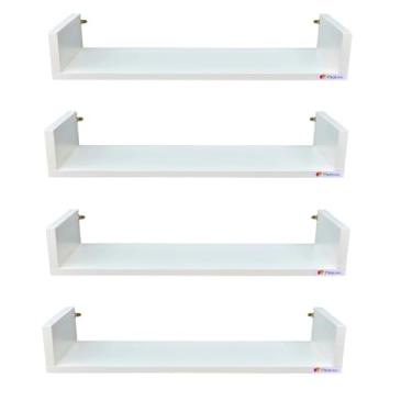 Imagem de Prateleira para DVDs CDs em MDF kit 4 peças 50x15