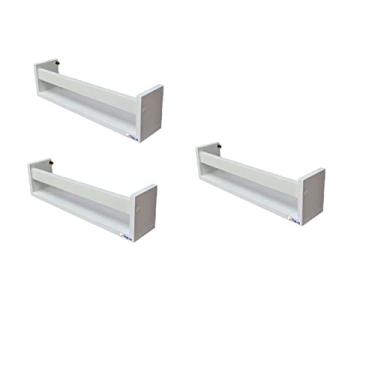 Imagem de Prateleira Revisteiro de parede para Banheiro 3 peças 50cm