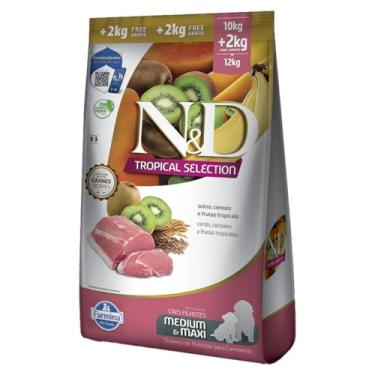 Imagem de Ração N&D Tropical Selection Para Cães Puppy Medium/Maxi Suino Leve 12kg e Pague 10kg