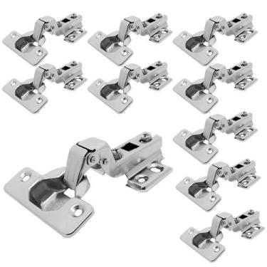 Imagem de Kit 10 Dobradiças Caneco Duplo Alta 35Mm Slide On Tradestar