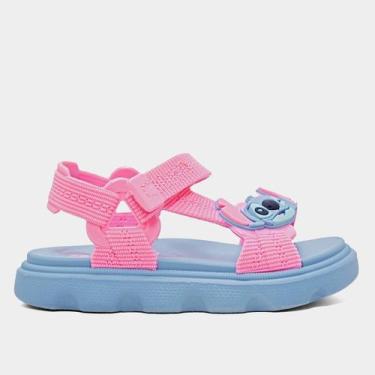 Imagem de Sandália Infantil Disney Easy Menina - Grendene, Azul, Rosa, 20/21
